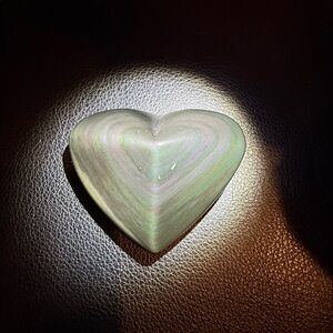🖤🌈 Rainbow Obsidian Polished Heart Stone 🌈🖤